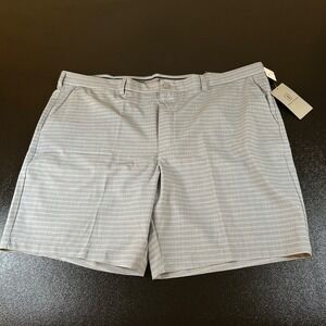 PGA TOUR Golf Shorts Performance Stretch Moisture Wicking Blue/Gray Mens 44" NWT